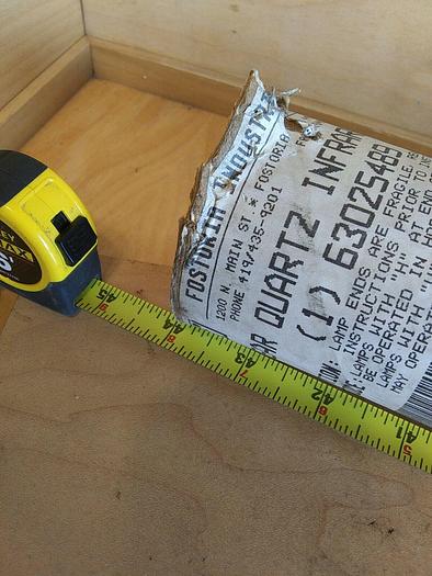 Fostoria Industries 63025489 Clear Quartz Infrared Lamp