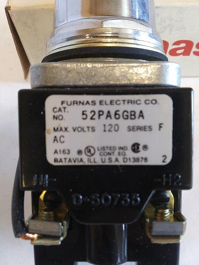 Furnas 52PA6GBA Push to Test Pilot Light Transformer Type