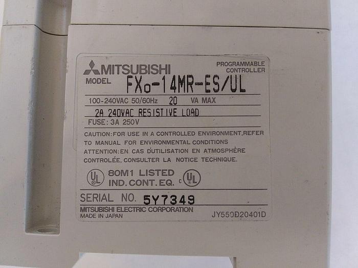 Used Mitsubishi FX0-14MR-ES/UL Programmable Controller