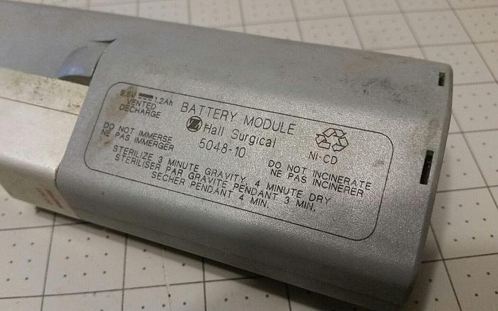 Used Hall Surgical Drill 5018-10  - 9.6V 1.2Ah - Battery Module