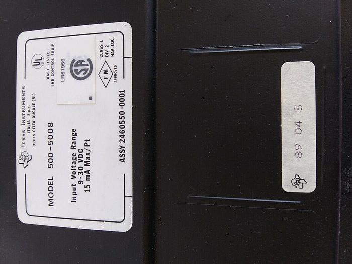 Used Texas Instruments 500-5008 24VDC Input Module