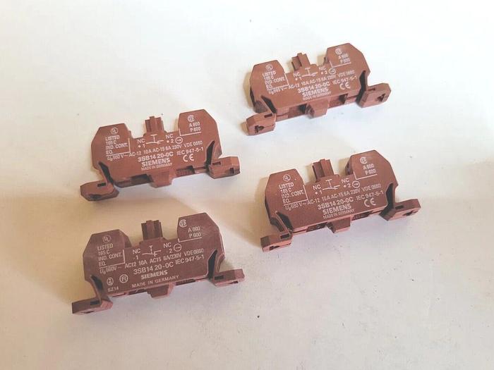 Used Siemens 3SB14 20-0C, IEC 947-5-1 - LOT OF FOUR