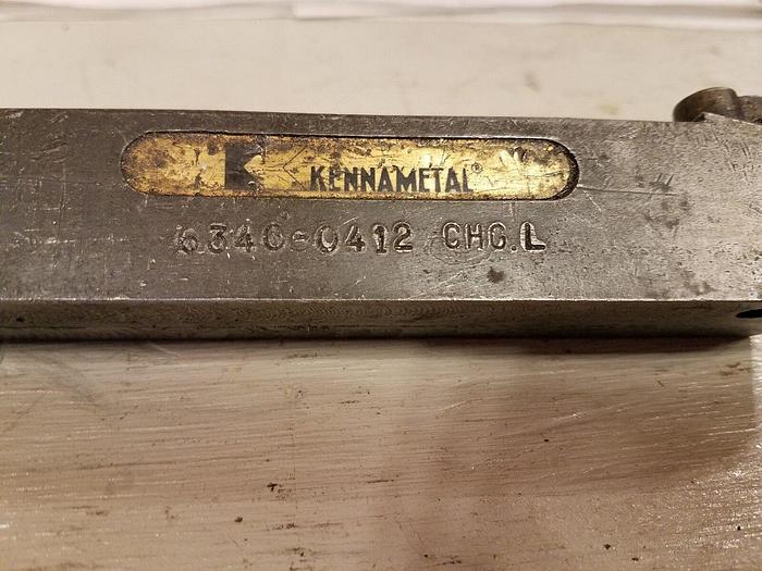 Used Kennametal 6340-0412 CHG.L Lathe Turning Tool, 6" OAL & 1-1/8" x 1" Shank