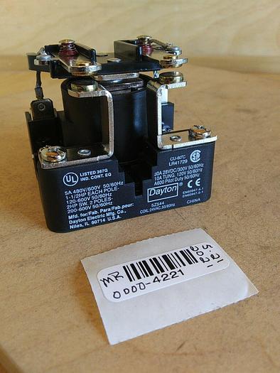 Dayton 5Z544 Power Relay 24VAC 30amp DPST
