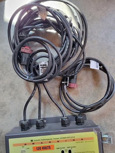 Used Sti MiniSafe 42672-0400 & 42687-0400 Light Curtain Set & 43207-0010 Panel