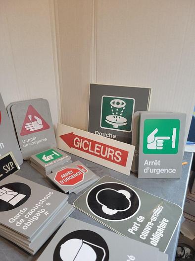 Used French Language Safety Facility Signage