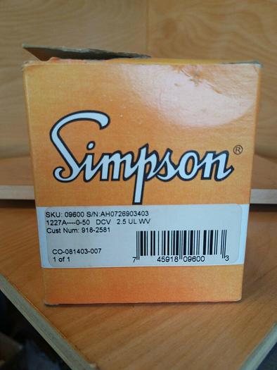 Simpson 09600, 1227A 0-50 DCV **See pictures!