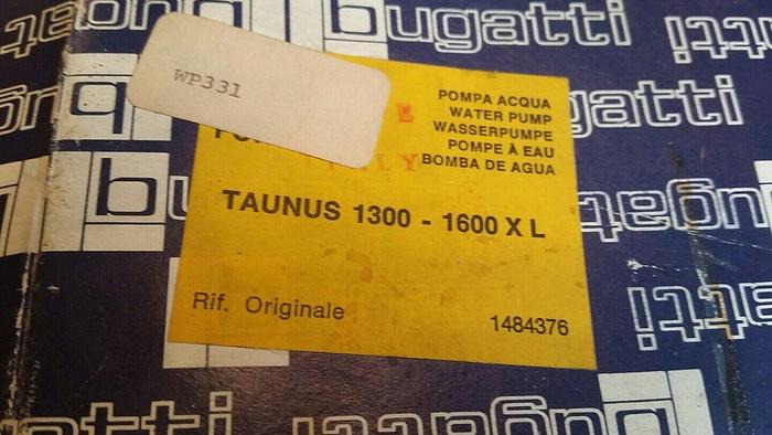 Bugatti Water Pump, WP331 Ford TAUNUS 1300-1600 X L, 1484376 - Vintage NOS