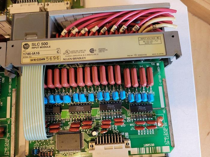 Used Allen Bradley BULK LOT 1746-1A16, 1746-OW16, 1747-L511 w/ Slot Rack