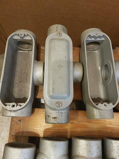 Used LB Pull Elbow Boxes - Killark RED-DOT OLB-5, E254321 - Aluminum - Lot of 15