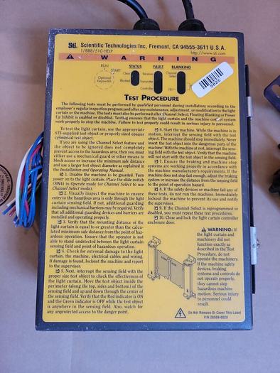 Used Scientific Technologies Inc LCCFB-AC1-U, MS4328BR, MS4328BX Light Curtain