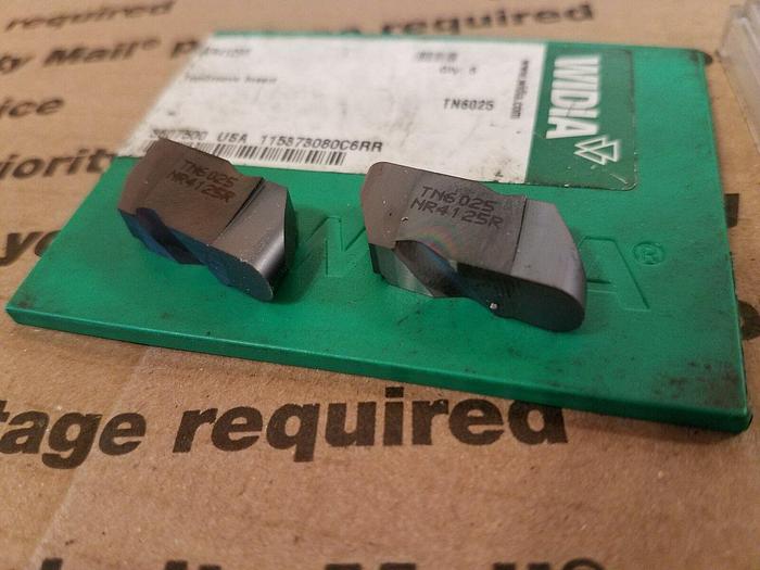 Used Widia NR4125R Top Groove Insert QTY TWO, TN6025
