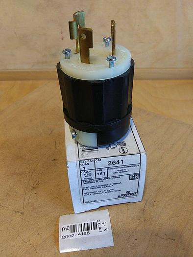 Leviton 2641 Locking Plug 2 Pole 3 Wire Grounding
