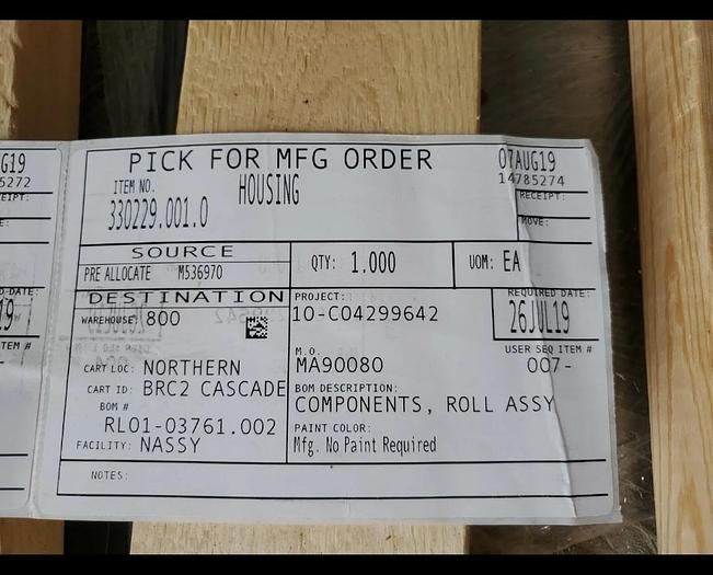 Used Paper converting Paper Converting Machine 318607.001.0 plates lot of 4 gear Housing