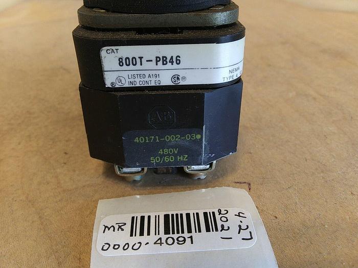 Allen Bradley 800T-PB46 Push Button. No Lens