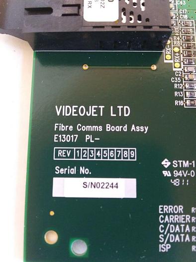 Videojet E13017 Fibre Comms Board