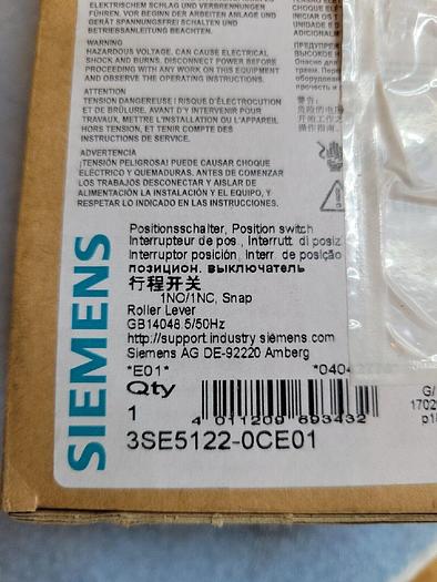Siemens 3SE5122-0CE01 Snap Roller Lever