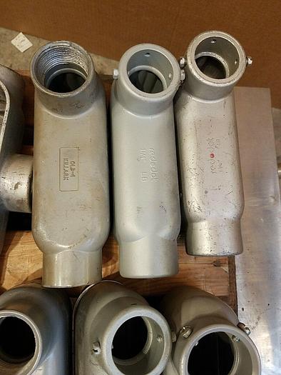 Used LB Pull Elbow Boxes - Killark RED-DOT TWOLB-5, Aluminum - Lot of 16