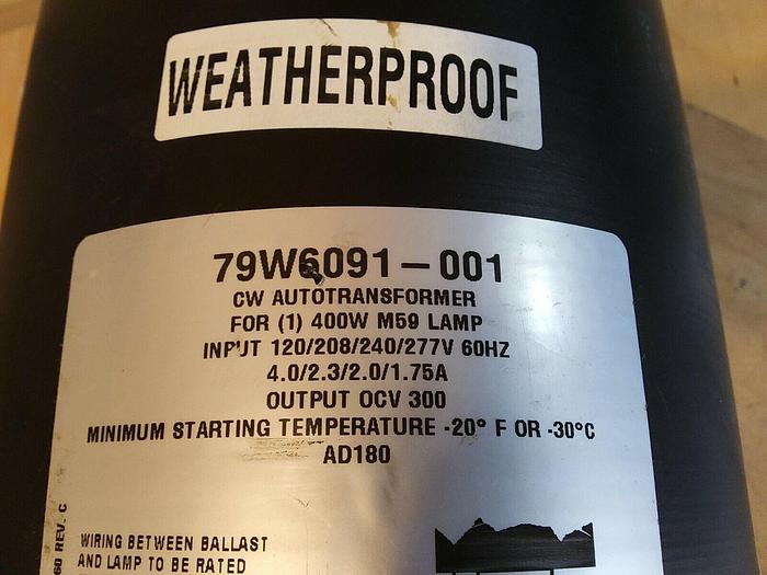 Used Philips 79W6091-001 CW Autotransformer for 400w M59 Lamp