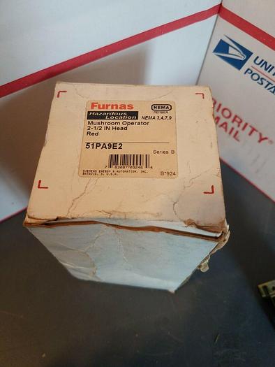 Furnas 51PA9E2 Mushroom Operator 2-1/2 Red Hazardous Location