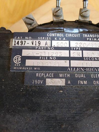 Used Allen Bradley X-211293 Control Circuit Transformer