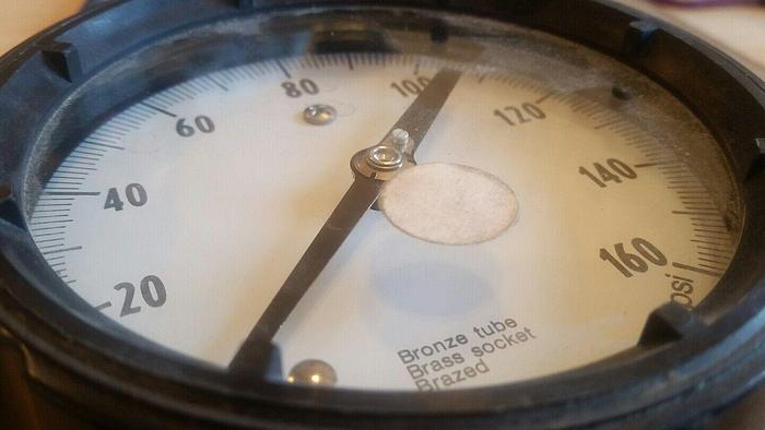 Used Ashcroft Duragauge Q-4832 160PSI, Bronze Tube/Brass Socket/Brazed