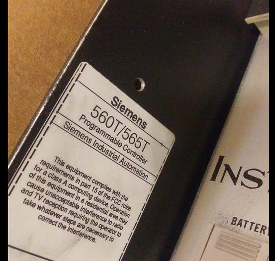 Used Siemens 560T/565T Programmable Controller Rack. Texas Intru. 560-2122...