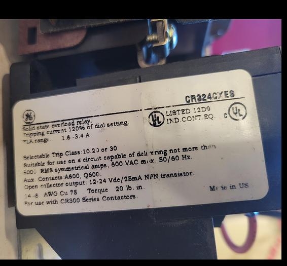 Used General Electric CR324CXES CR306CX#0 BAT