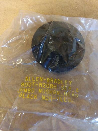 Allen Bradley 800T-N208H Mushroom Head Push Button Black Non-illuminated
