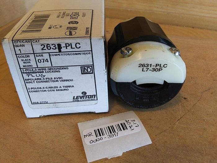 Leviton 2631-PLC 2 pole 3 Wire Grounding Plug Locking