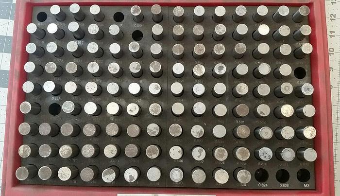 Used MHC Steel Plug Gage Set, 0.502" - 0.623"