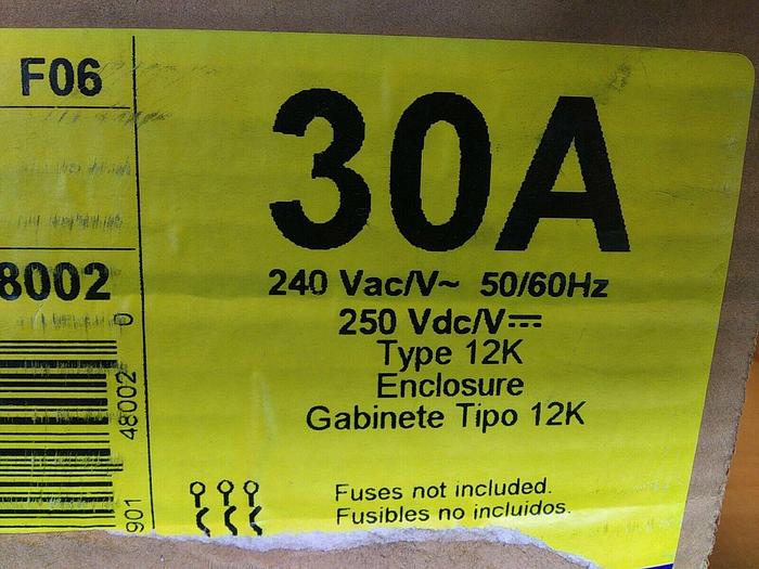 Square D H321A Heavy Duty Safety Switch 30A