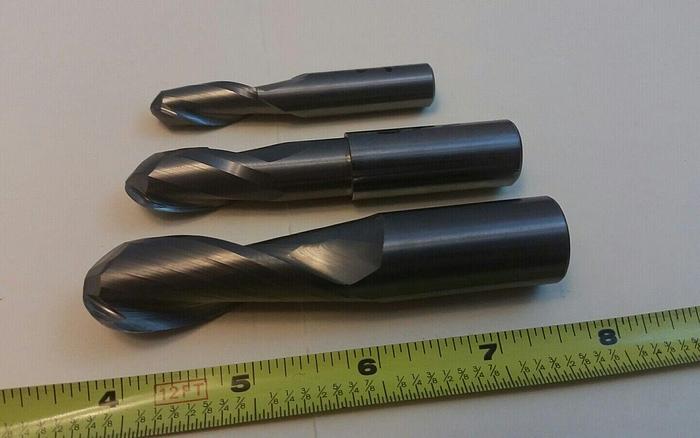 Used Decovich Tools, Custom Mod, 4" and Under, QTY 3 End Mills