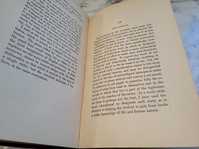 Used Arlo Bates - AUTHOR SIGNED - Talks On Teaching Literature 1908