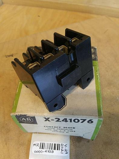 Allen Bradley X-241076 Contact Block with Contacts Size 00 4 Pole (Lot of 11)