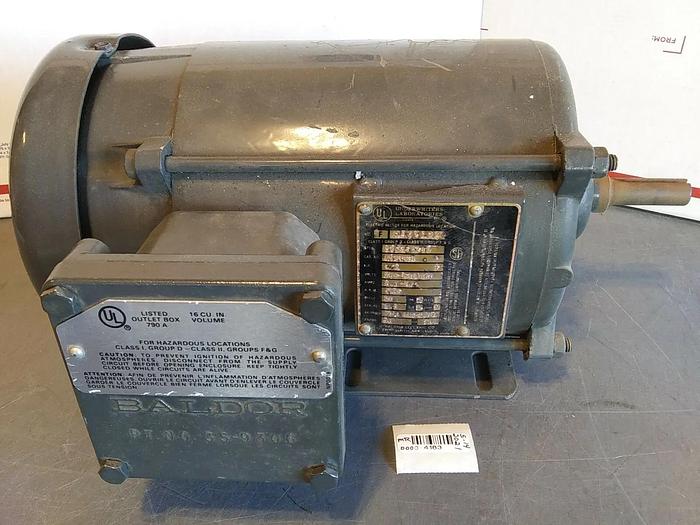Baldor M7006A Electric Motor Hazardous Location 1/2HP 208-230/460V 1725rpm