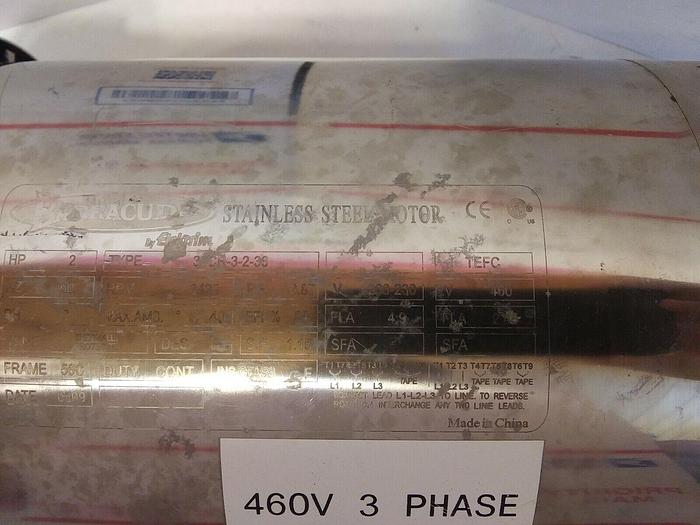 Used Barracuda 39CR-3-2-36 Stainless Steel Wash-down Motor