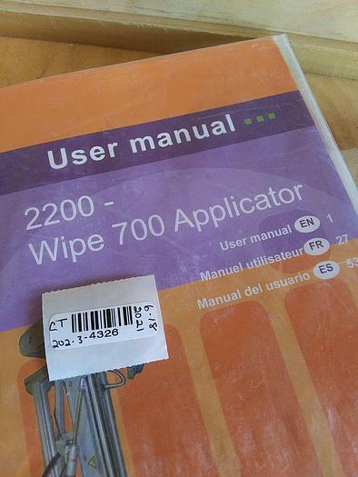 Markem imaje 2200 Wipe 700 Applicator User Manual