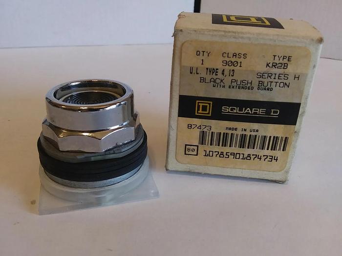 Square D 9001KR2B Black Push Button
