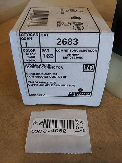 Leviton 2683 L12-30R Twist-Lock Connector 3 Pole 3 Wire