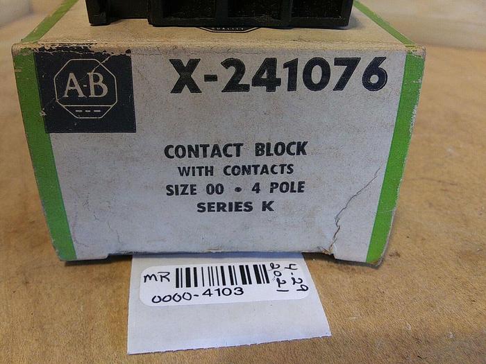 Allen Bradley X-241076 Contact Block with Contacts Size 00 4 Pole (Lot of 11)