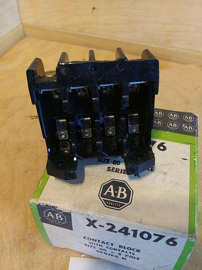 Allen Bradley X-241076 Contact Block with Contacts Size 00 4 Pole (Lot of 11)