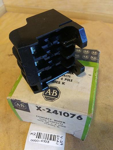 Allen Bradley X-241076 Contact Block with Contacts Size 00 4 Pole (Lot of 11)