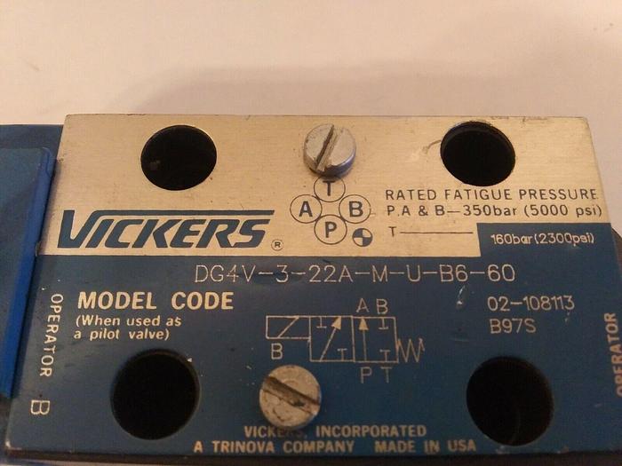 Vickers DG4V-3-22A-M-U-B6-60 Directional Control Valve Solenoid