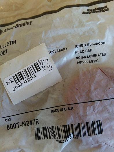 Allen Bradley 800T-N247R Mushroom Head Cap Red Non-illuminated
