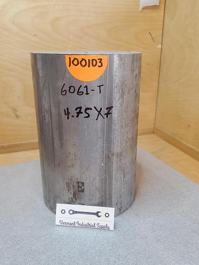 Used Aluminum 4.75" x7" 6061-T651 Round rod