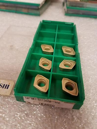 Used Mitsubishi GPMT11T308-U2 UE6020, QTY SIX CARBIDE INSERTS
