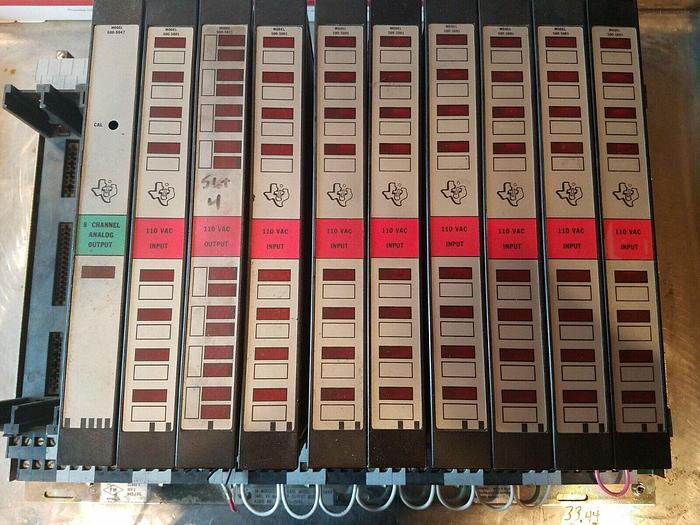 Used Texas Instrument I/O Base 500-5848 With Card 500-5047 & 500-5001
