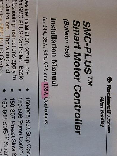 Allen Bradley SMC-PLUS 135A Smart Motor Controller