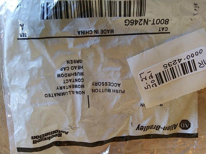 Allen Bradley 800T-N246G Mushroom Head Cap Green Momentary Non-illuminated